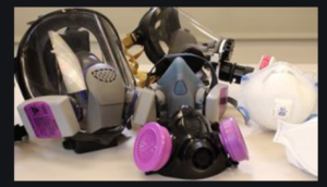 picture of pesticide masks and components