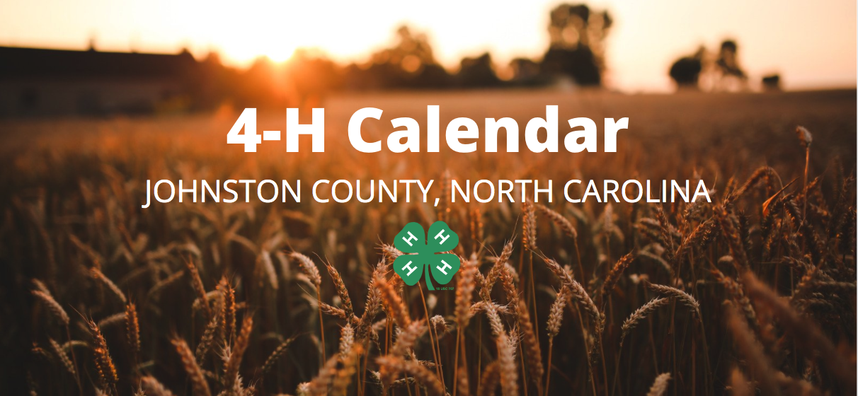Field with 4-H Calendar Johnston County North Carolina with green 4-H clover