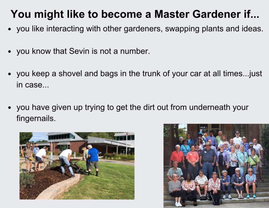 You might like to become a Master Gardener if...