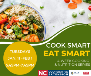 Cover photo for 4-Week Cooking & Nutrition Series Begins January 11th