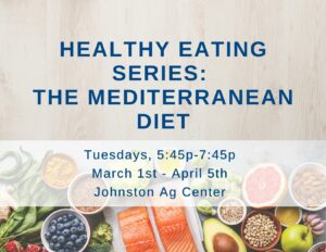 Cover photo for REGISTER NOW! March Healthy Eating Series: The Mediterranean Diet