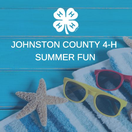 Johnston County 4-H with clover, sunglasses, and starfish