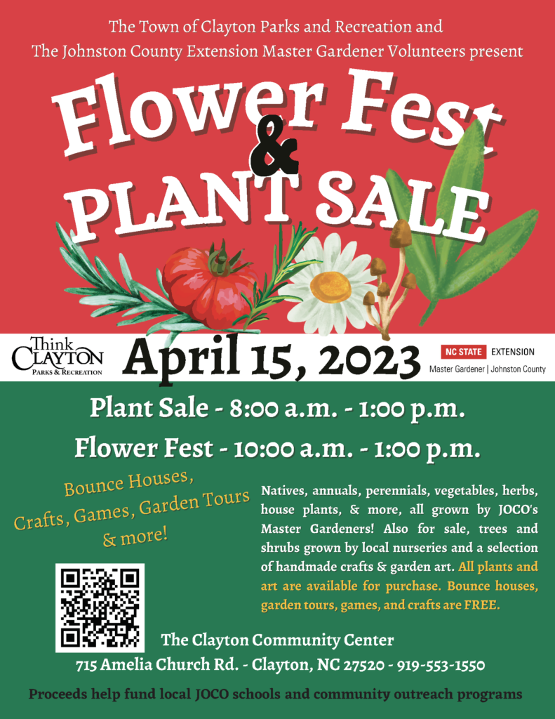 Flower Fest & Plant Sale with white daisy tomato and greenery