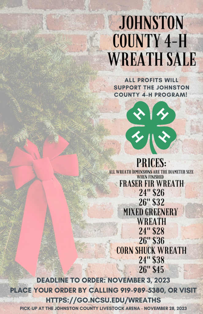 Johnston County 4 H wreath sale 