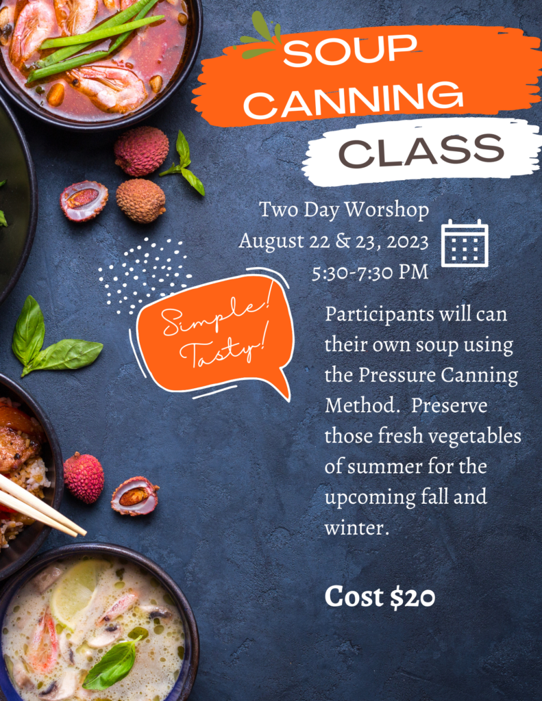 soup canning class two day workshop advertisement flyer