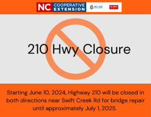 Starting June 10, 2024, Highway 210 will be closed in both directions near Swift Creek Rd for bridge repair until approximately July 1, 2025.